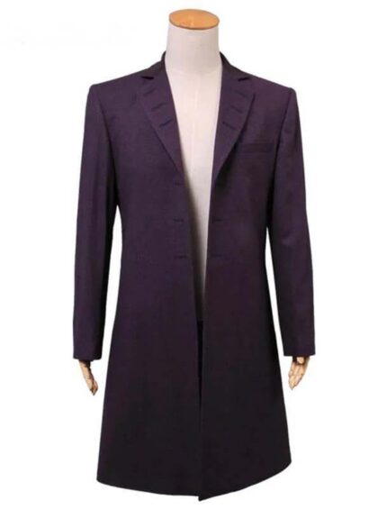 11th Doctor Who Cosplay Matt Smith Purple Woolen Formal Overcoat
